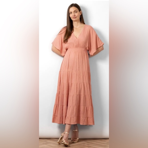 Women’s Umgee pink Boho dress L - Picture 2 of 9